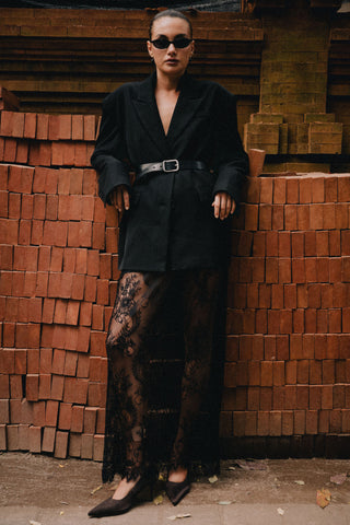Shiloh Lace Maxi Skirt - Black