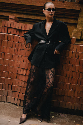 Shiloh Lace Maxi Skirt - Black