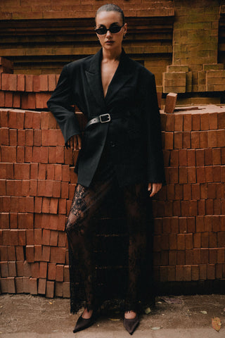 Shiloh Lace Maxi Skirt - Black