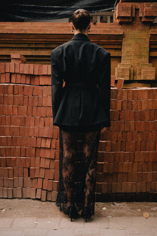 Shiloh Lace Maxi Skirt - Black