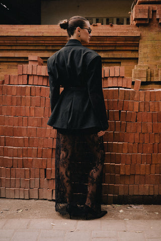 Shiloh Lace Maxi Skirt - Black