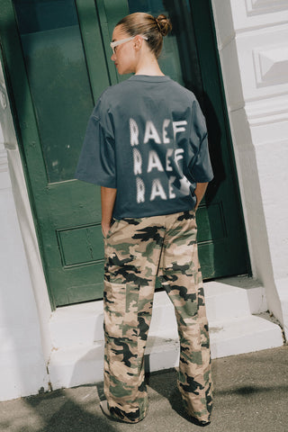 Blurred Raef Tee - Washed Black