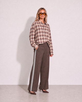 Josie Wide Leg Trouser - Yarn Dyed Check