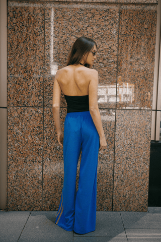 Brianna Towelling Pant - Sapphire