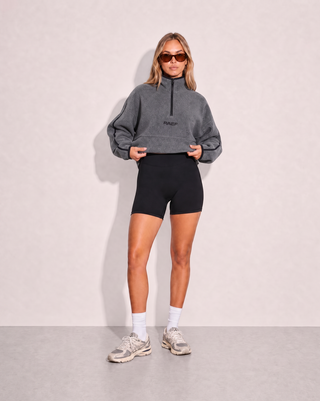 RAEF Quarter Zip Polar Fleece - Charcoal Marle