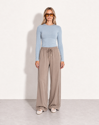 Annabelle Cupro Pant - Light Mocha