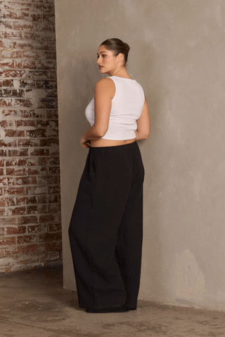 TEXTURED SUMMER PANT - BLACK