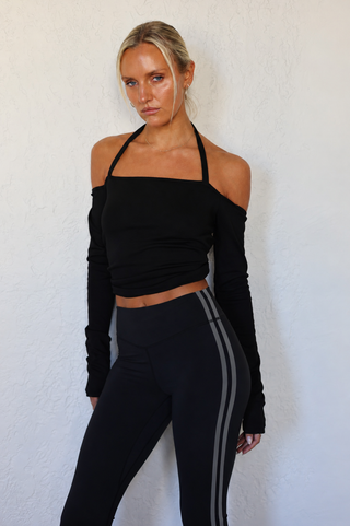 Amelia High Rise Flare - Black