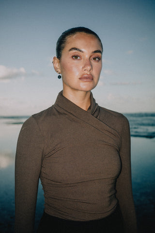 Jewel Longsleeve Top - Mocha