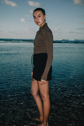 Jewel Longsleeve Top - Mocha