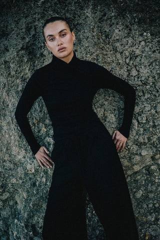 Jewel Longsleeve Top - Black