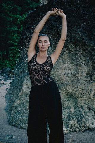 Mariah Lace Bodysuit - Black