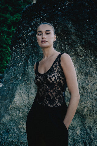 Mariah Lace Bodysuit - Black