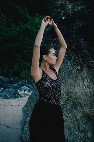 Mariah Lace Bodysuit - Black