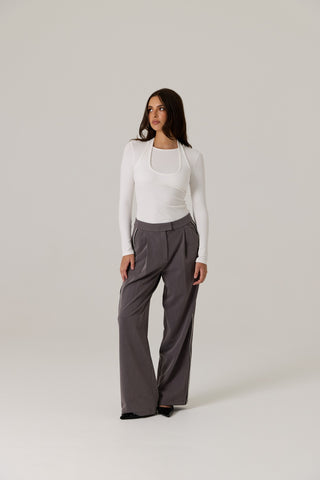 Gia Double Layer Top - White