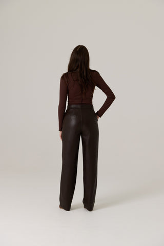 Nia Longsleeve Top - Dark Truffle