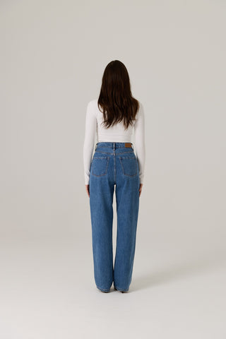 Romy High Rise Jean - Mid Wash