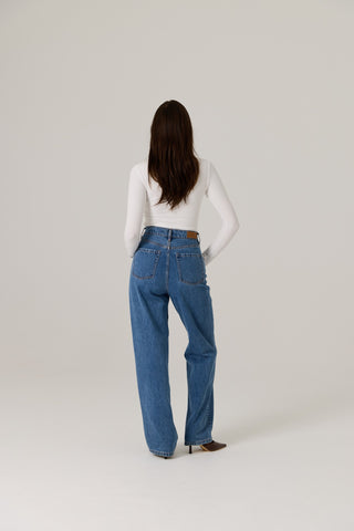 Romy High Rise Jean - Mid Wash