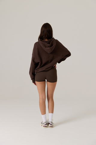 Remy Zip Fleece Hoodie - Vintage Dark Truffle