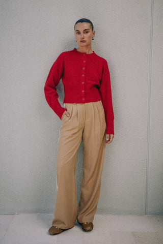Emma Knit Cardigan - Red