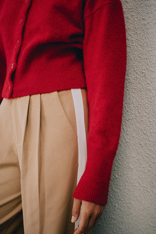 Emma Knit Cardigan - Red