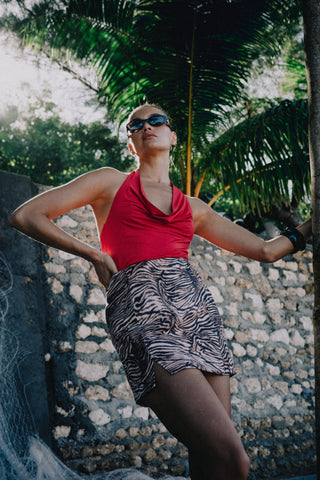 Gia Mini Skirt - Zebra