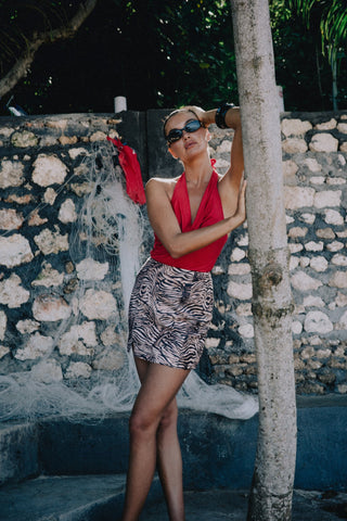 Gia Mini Skirt - Zebra