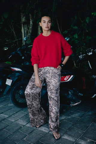 Amelia Shaggy Knit - Red