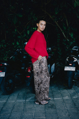 Amelia Shaggy Knit - Red