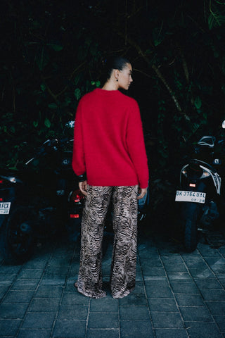 Amelia Shaggy Knit - Red