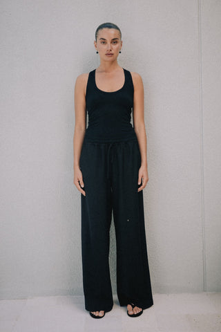 Valerie Ribbed Tank - Black