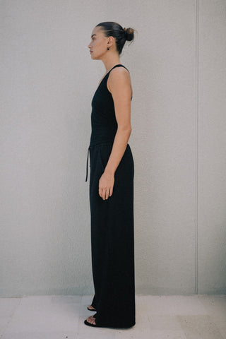 Valerie Ribbed Tank - Black