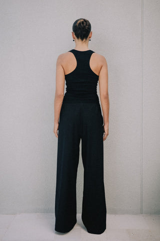 Valerie Ribbed Tank - Black