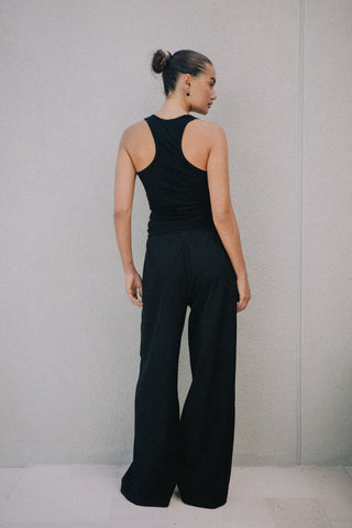 Valerie Ribbed Tank - Black