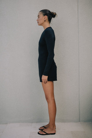 Nia Longsleeve Top - Black