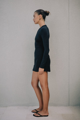 Nia Longsleeve Top - Black