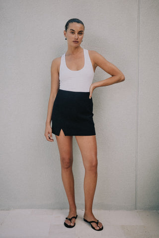 Valerie Ribbed Tank - White