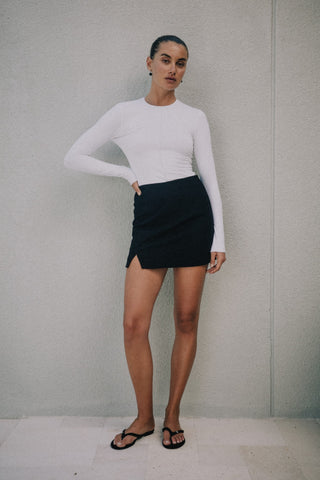 Nia Longsleeve Top - White