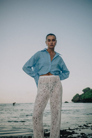 Shiloh Lace Pant - White