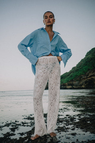 Shiloh Lace Pant - White