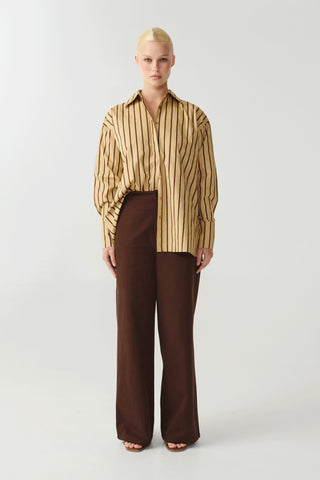 Luna Shirt - Desert Tan / Cedar Stripe