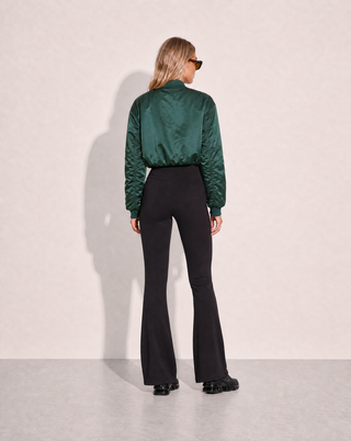 Eva Cropped Bomber - Dark Kelp