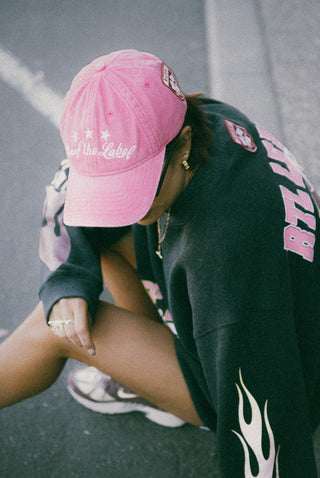 Kaia Graphic Cap - Washed Pink