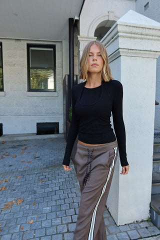 Josie Wide Leg Trouser - Yarn Dyed Check