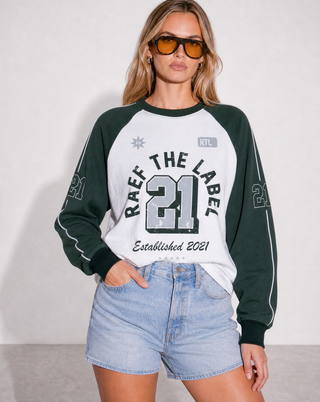 Lou Oversized Raglan - White