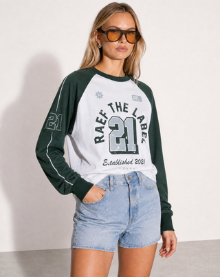 Lou Oversized Raglan - White