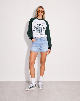 Lou Oversized Raglan - White