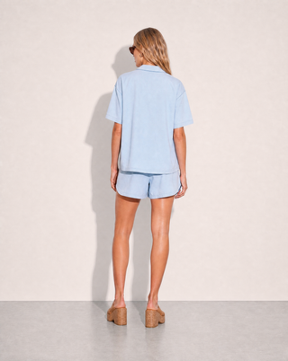 Marlowe Oversized SS Shirt - Dusty Blue