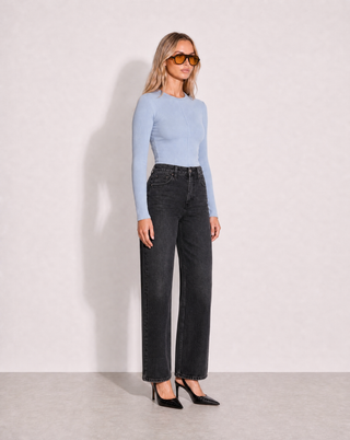 Nia LS Top - Dusty Blue