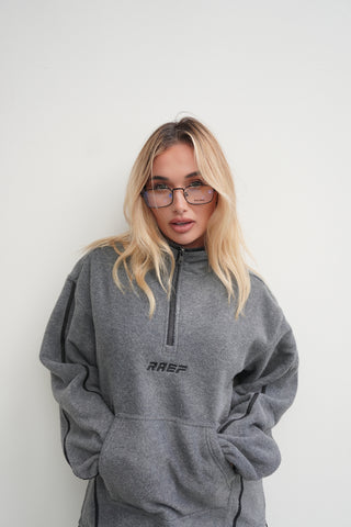 RAEF Quarter Zip Polar Fleece - Charcoal Marle